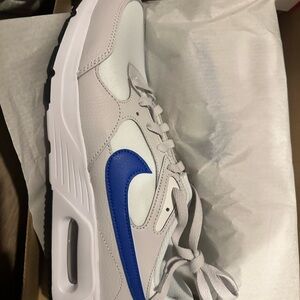 Nike White and Blue Sneakers